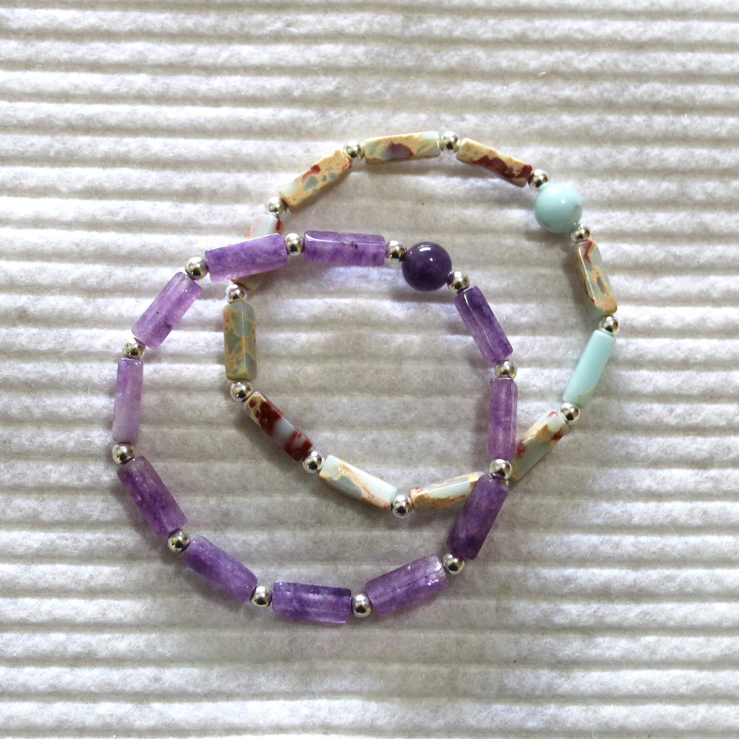 Minimalist Gemstone Stretch Bracelet - Natural Healing Gemstones