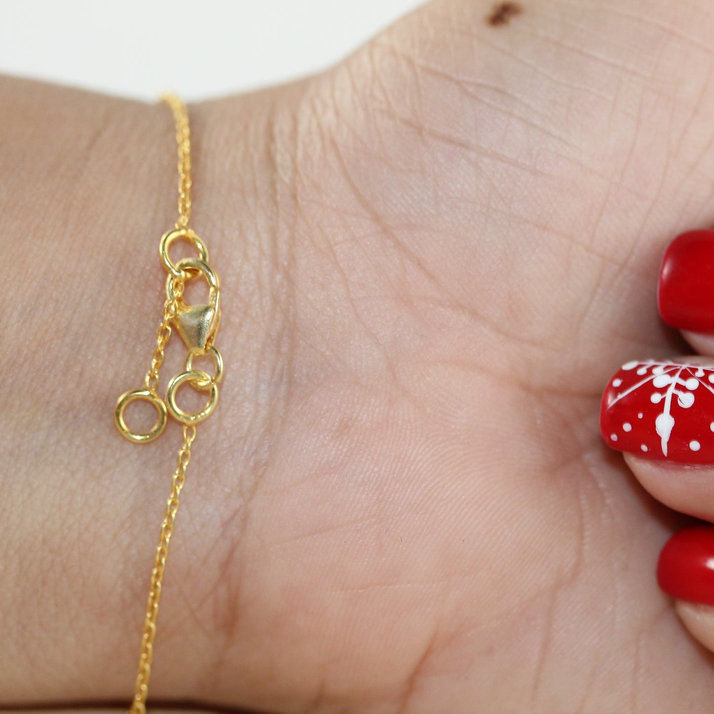 Dainty Multicolored Tourmaline Gemstone Golden Bracelet