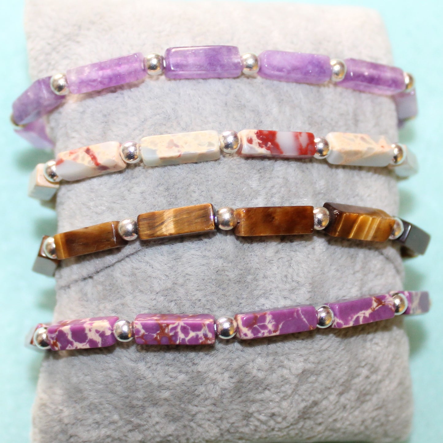 Minimalist Gemstone Stretch Bracelet - Natural Healing Gemstones