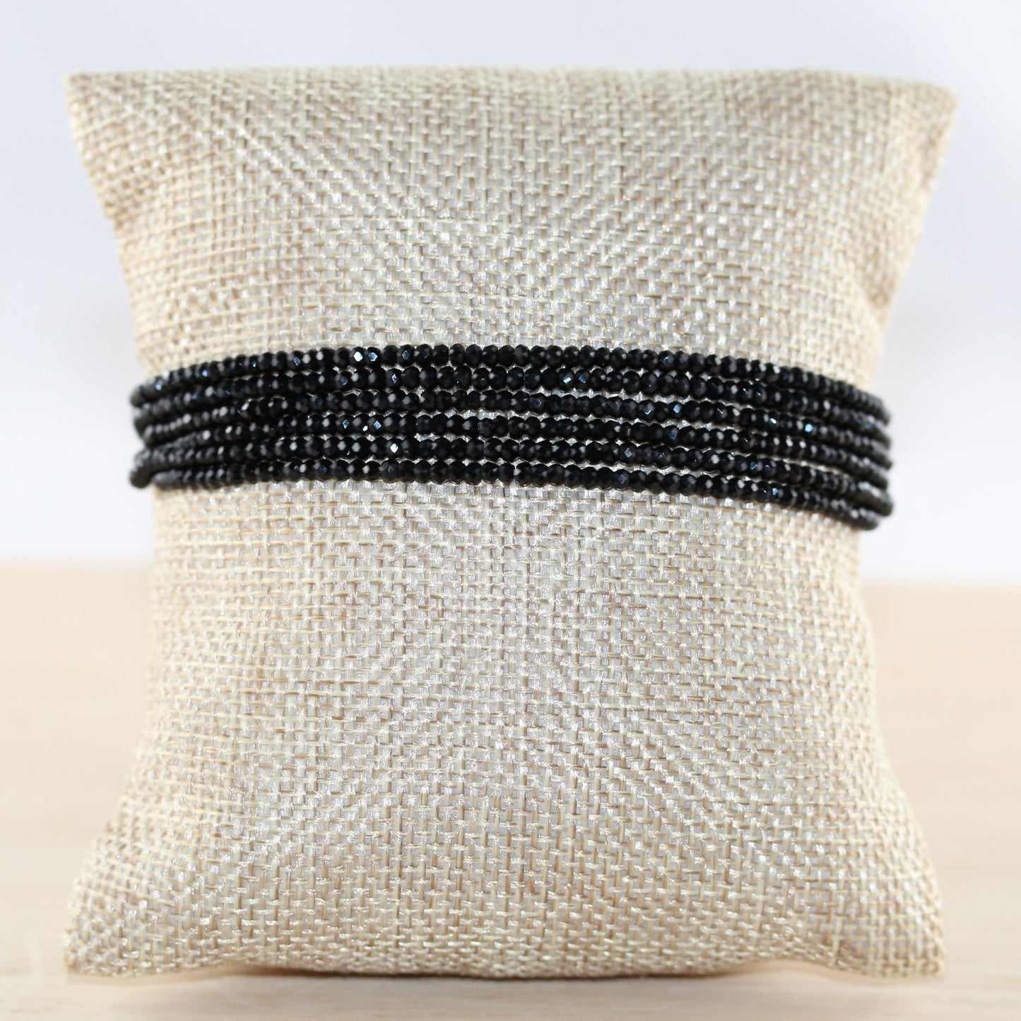 Black Crystal Multi Strand Adjustable Bracelet