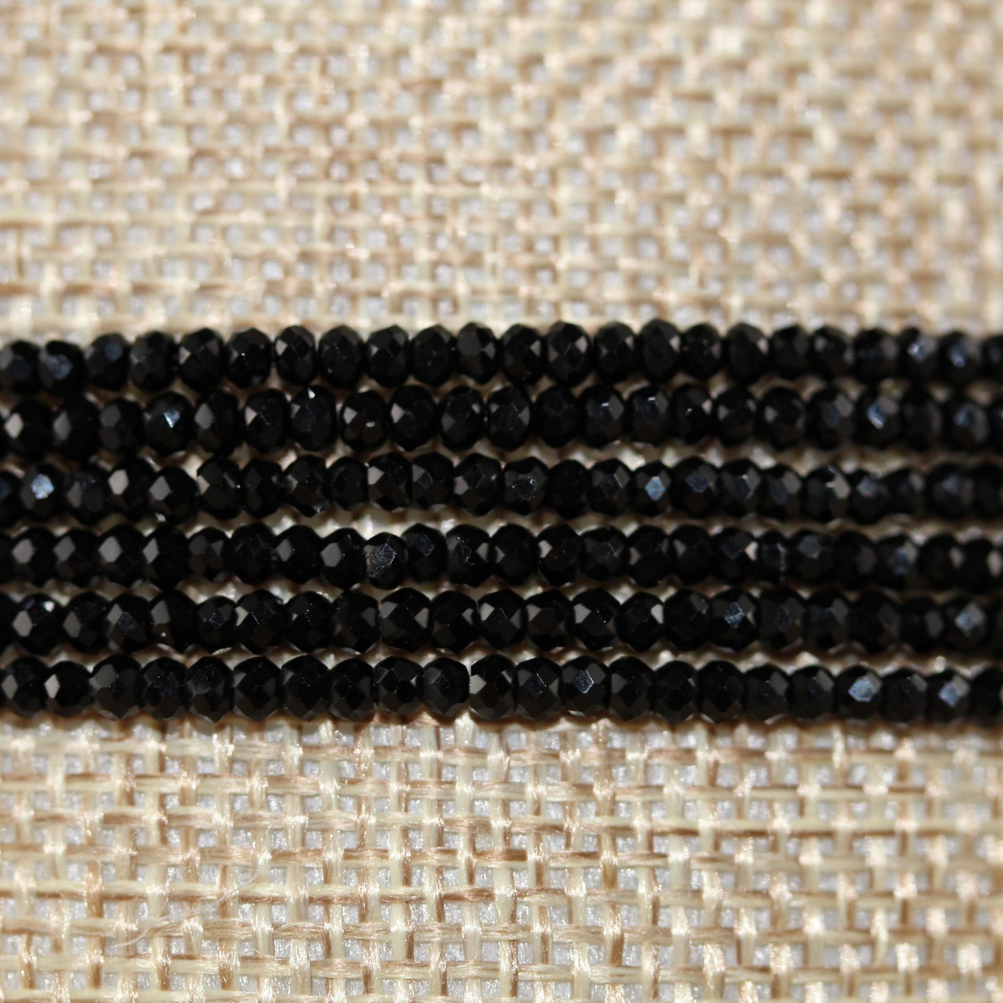 Black Crystal Multi Strand Adjustable Bracelet