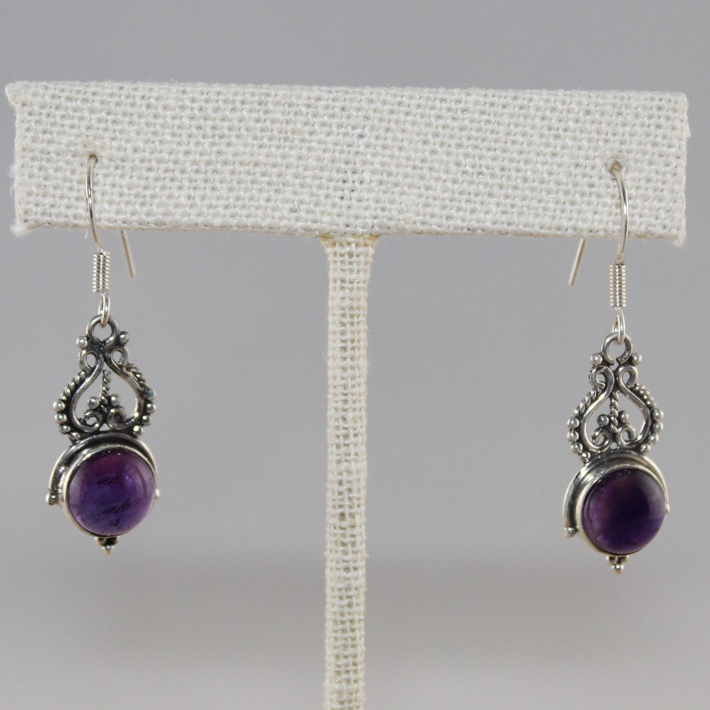 Boho Amethyst Pendant Set in 925 Sterling Silver
