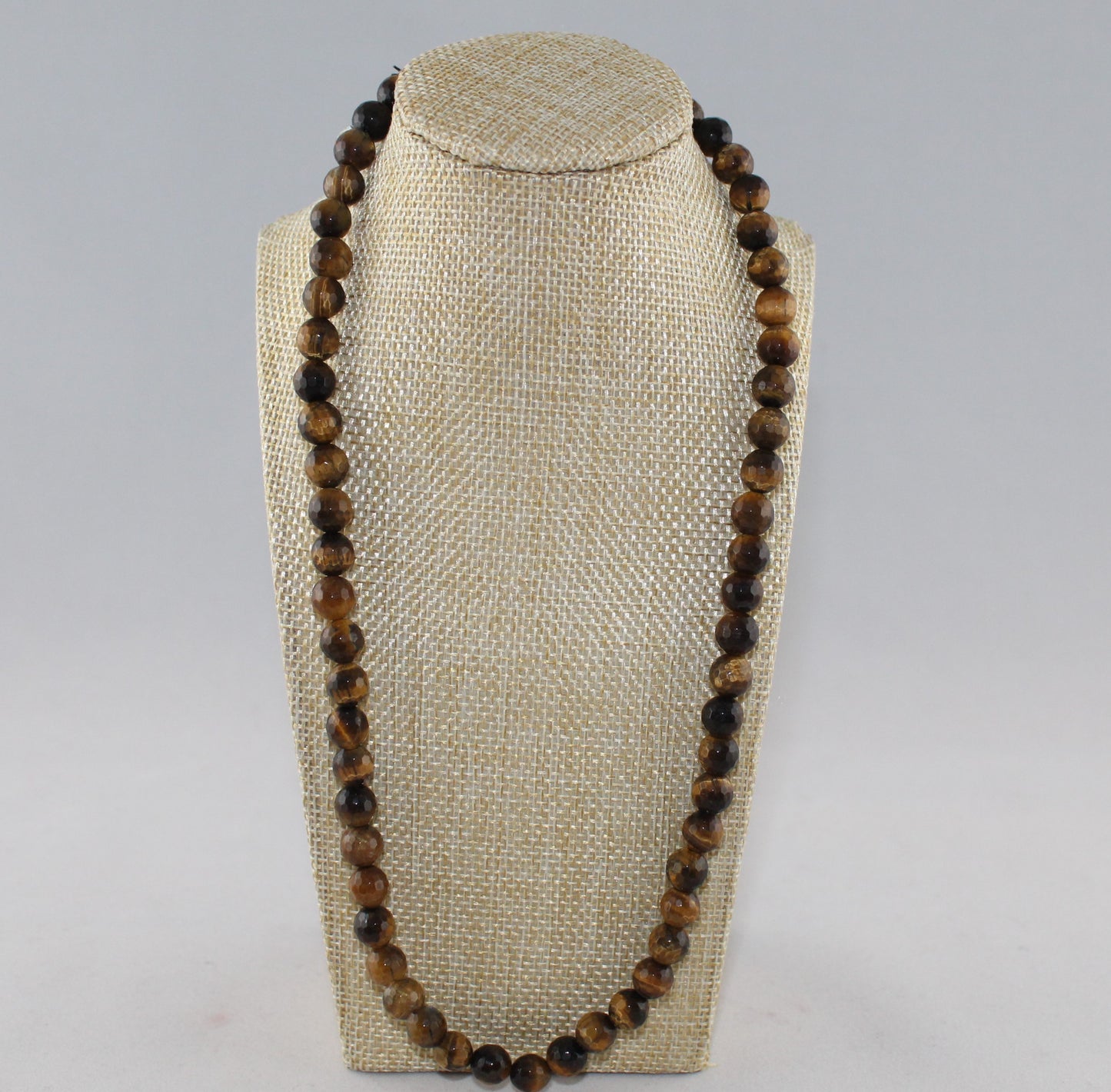 Tiger Eye Beaded Single Strand Necklace