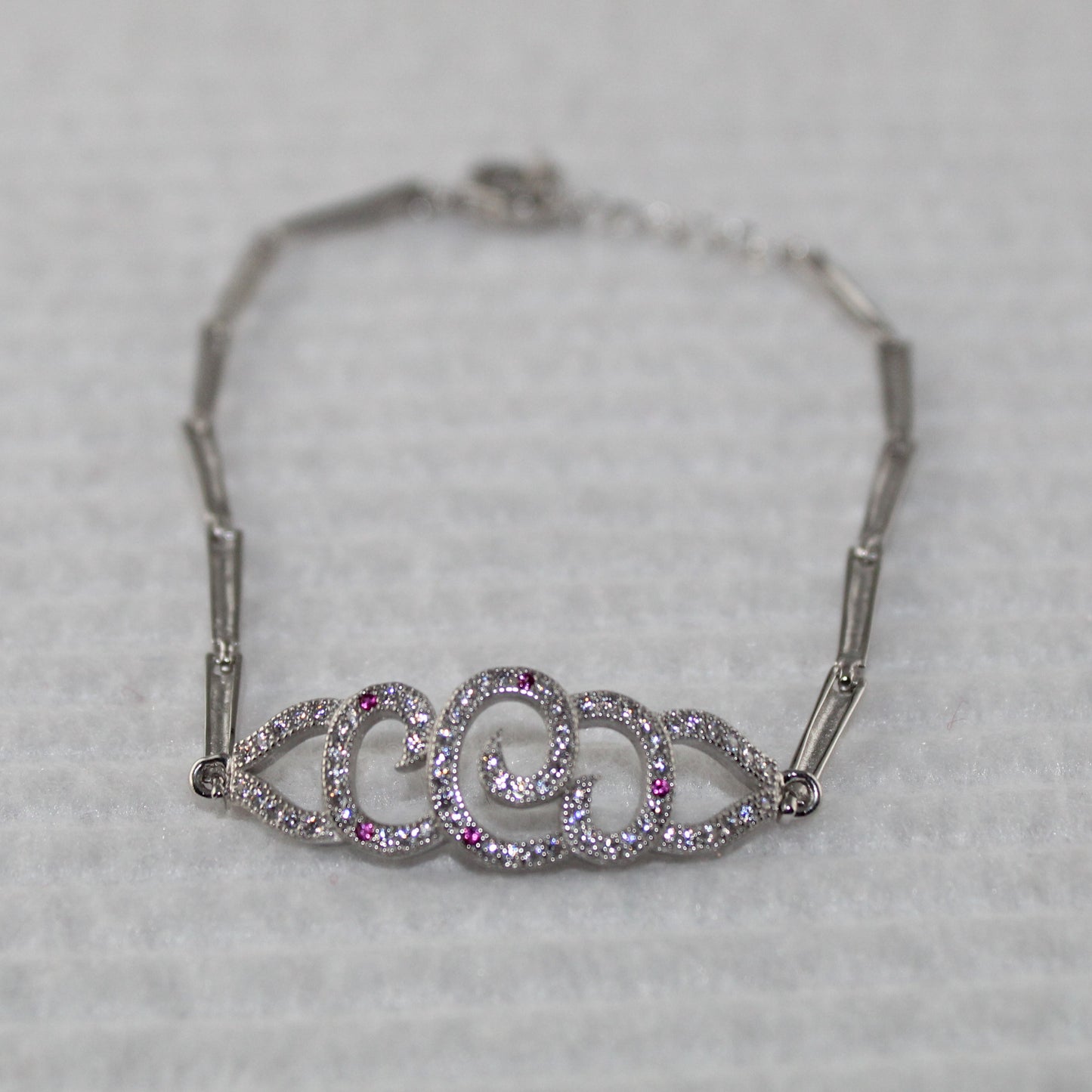 Encrusted Cubic Zirconia Bracelet in Sterling Silver