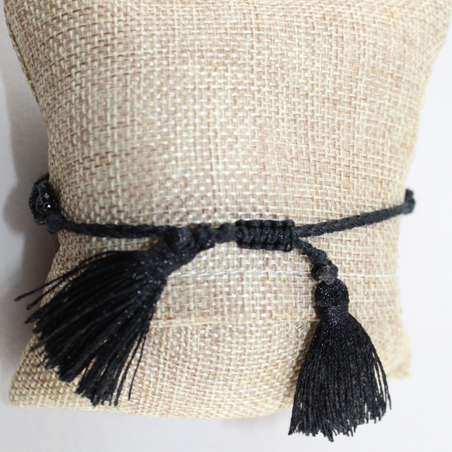 Black Crystal Multi Strand Adjustable Bracelet