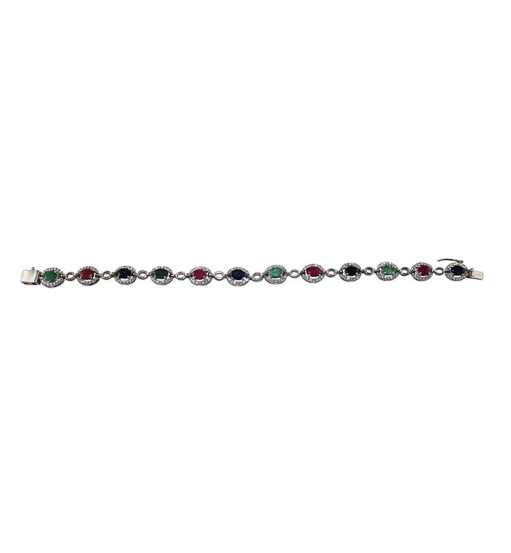 Ruby, Emerald and Sapphire w/ CZ - Little Elephant