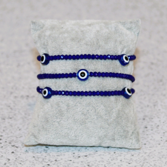 Crystal Evil Eye Beaded Bracelet
