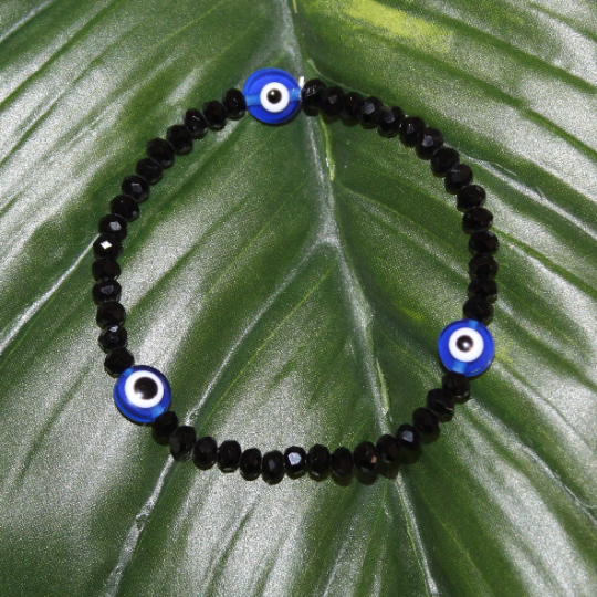 Crystal Evil Eye Beaded Bracelet