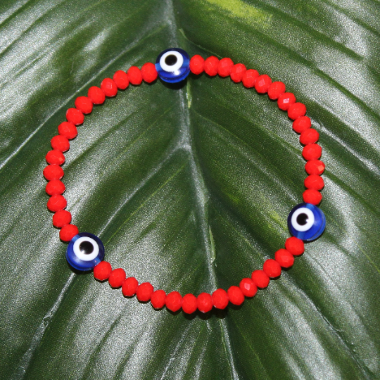 Crystal Evil Eye Beaded Bracelet