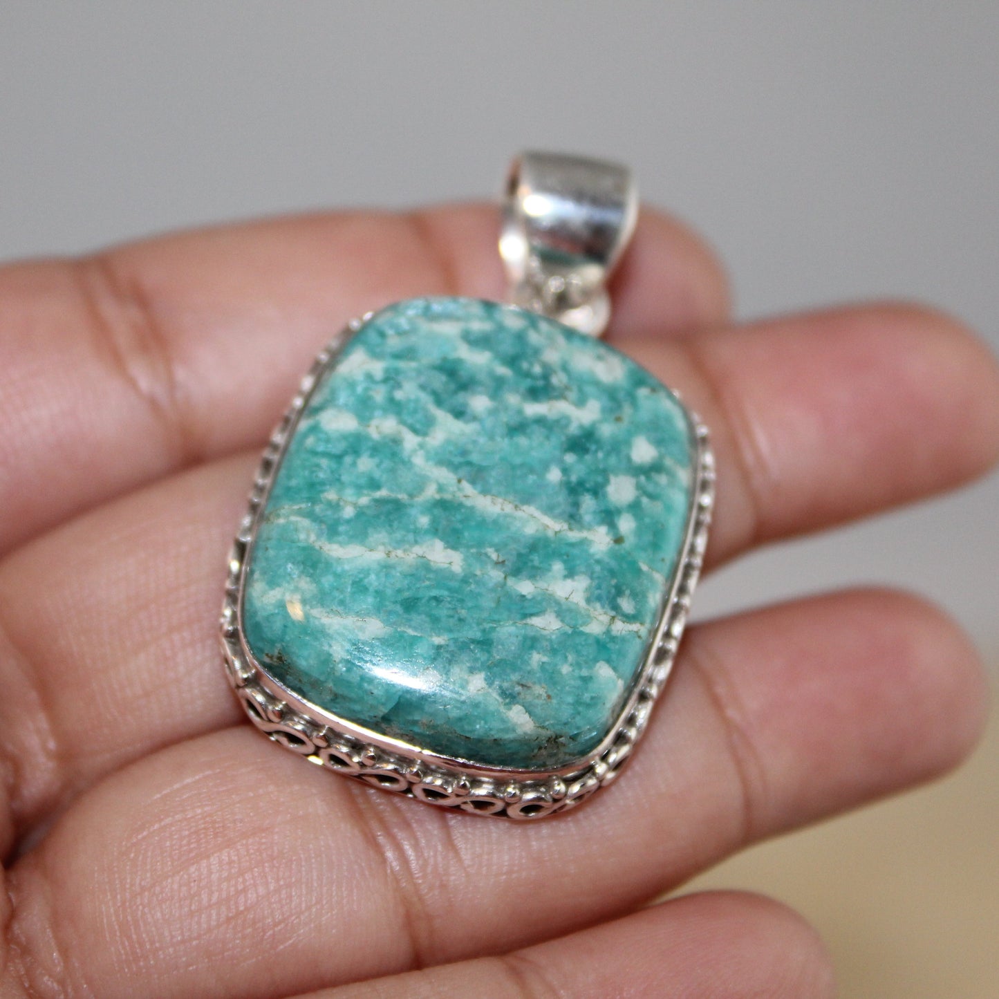 Ocean Spirit – Amazonite Rectangle Pendant