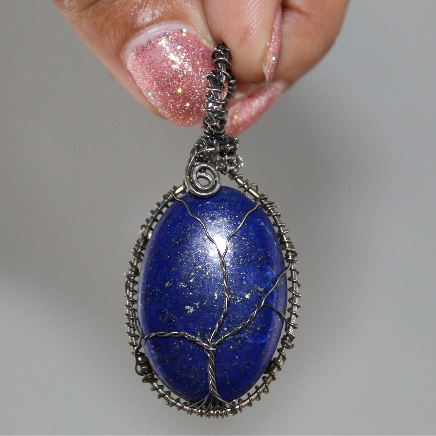 Celestial Dream – Lapis Lazuli Wire-Wrapped Pendant