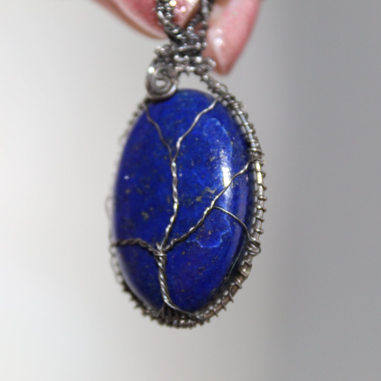 Celestial Dream – Lapis Lazuli Wire-Wrapped Pendant
