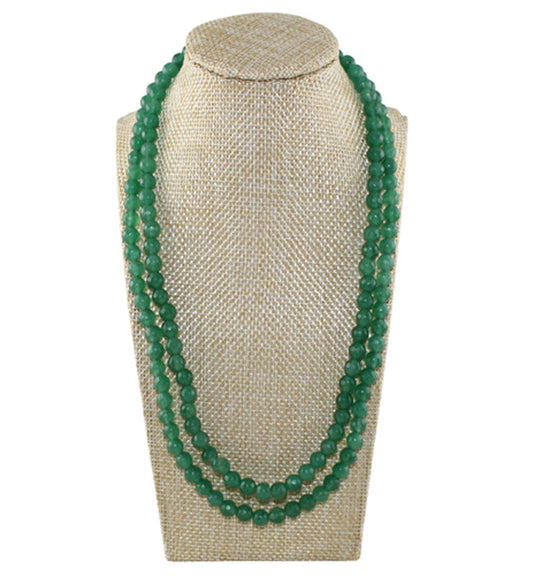 Double Strand Semi Precious Green Beaded Stones - Little Elephant