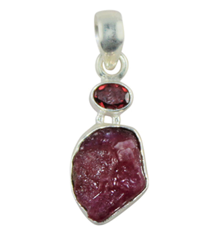 Corundum Ruby Pendant - Little Elephant